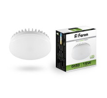 Лампа светодиодная Feron GX53 15W 4000K Таблетка Матовая LB-454 25836