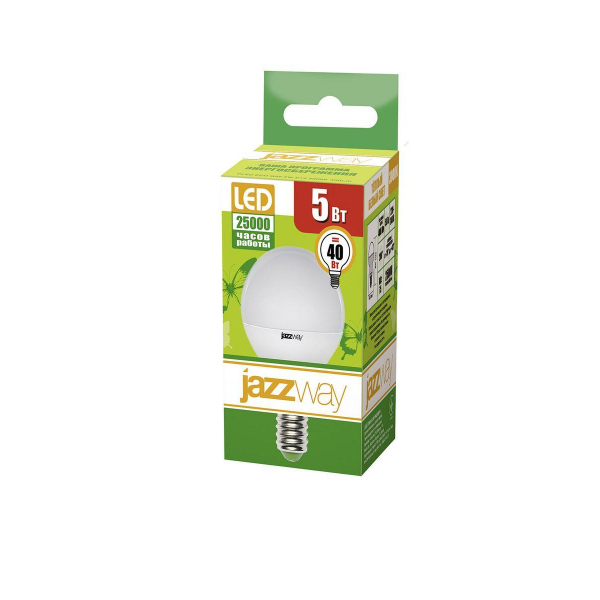 Лампа светодиодная Jazzway E14 5W 3000K матовая 1036896A Лампа светодиодная Jazzway E14 5W 3000K матовая 1036896A