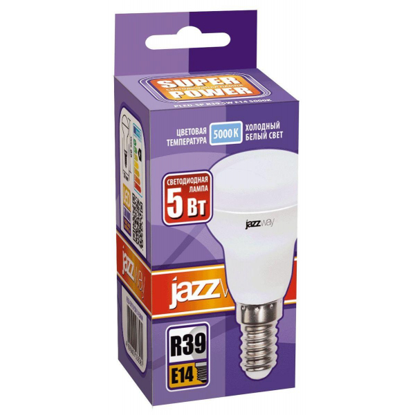 Лампа светодиодная Jazzway E14 5W 5000K матовая 1033598 Лампа светодиодная Jazzway E14 5W 5000K матовая 1033598
