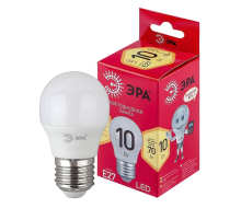 Лампа светодиодная ЭРА E27 10W 2700K матовая LED P45-10W-827-E27 R Б0050698