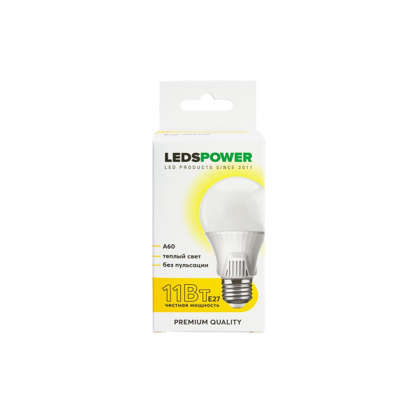 Светодиодная лампа LEDS POWER A60 E27 11Вт 3000К 006628 Светодиодная лампа LEDS POWER A60 E27 11Вт 3000К 006628