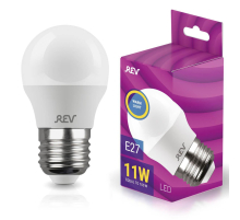 Лампа светодиодная REV G45 Е27 11W 2700K теплый свет шар 32520 8