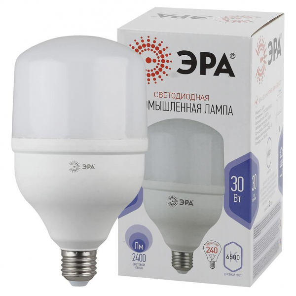 Лампа светодиодная ЭРА E27 30W 6500K матовая LED POWER T100-30W-6500-E27 Б0049597 Лампа светодиодная ЭРА E27 30W 6500K матовая LED POWER T100-30W-6500-E27 Б0049597