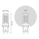 Лампа светодиодная Gauss G9 5,5W 3000К прозрачная 107009106