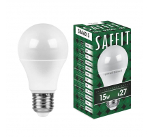 Лампа светодиодная Saffit E27 15W 2700K Шар Матовая SBA6015 55010