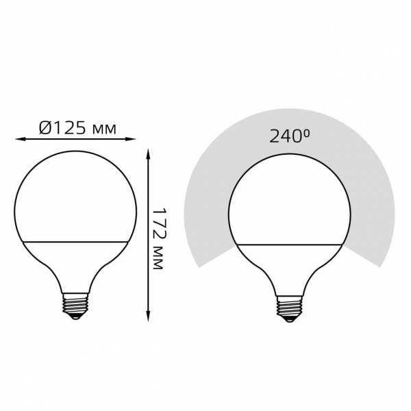 Лампа светодиодная Gauss E27 22W 3000K матовая 105102122 Лампа светодиодная Gauss E27 22W 3000K матовая 105102122