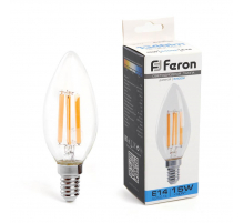 Лампа светодиодная Feron E14 15W 6400K Свеча Матовая 38259 Лампа светодиодная Feron E14 15W 6400K Свеча Матовая 38259