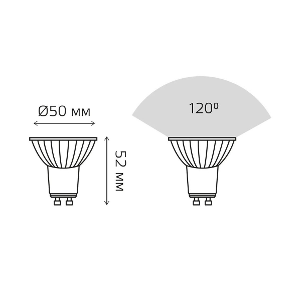 Лампа светодиодная Gauss Basic GU10 8W 3000K матовая 10106182 Лампа светодиодная Gauss Basic GU10 8W 3000K матовая 10106182