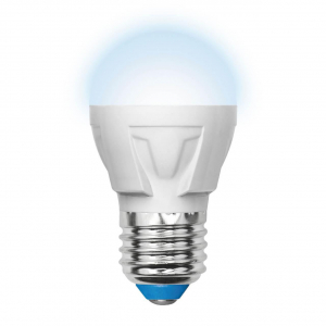 Лампа светодиодная Uniel E27 7W 4000K матовая LED-G45 7W/NW/E27/FR PLP01WH UL-00002418