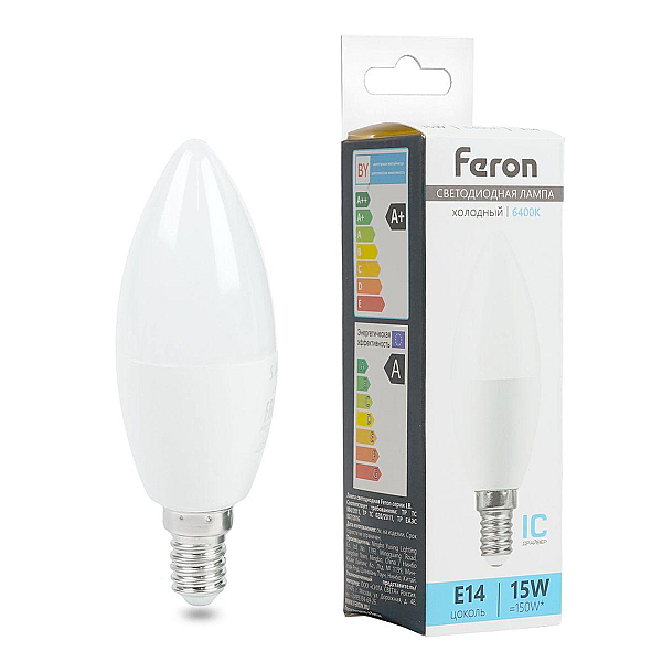 Лампа светодиодная Feron LB-980 E14 15W 6400K 52074