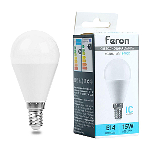 Лампа светодиодная Feron LB-990 E14 15W 6400K 52080