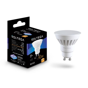 Лампа светодиодная Voltega GU10 10W 3000К матовая 7265