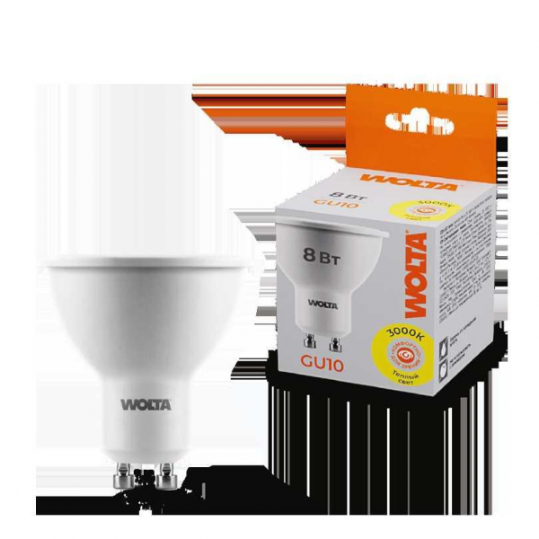 Светодиодная лампа WOLTA 25YPAR16-230-8GU10 Светодиодная лампа WOLTA 25YPAR16-230-8GU10