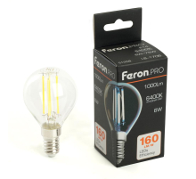 Лампа светодиодная Feron.PRO LB-1706 Шарик E14 1000LM 6W 175-265V 6400K 51258