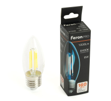 Лампа светодиодная Feron.PRO LB-1206 Свеча E27 1000LM 6W 175-265V 6400K 51240