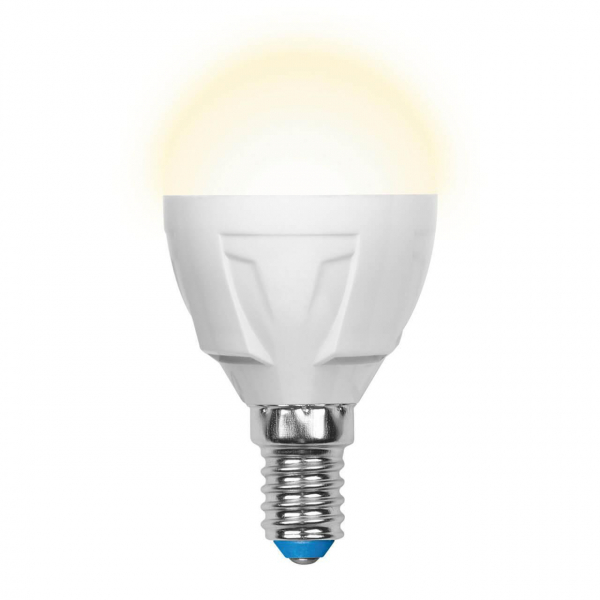 Лампа светодиодная Uniel E14 7W 3000K матовая LED-G45 7W/WW/E14/FR PLP01WH UL-00002419 Лампа светодиодная Uniel E14 7W 3000K матовая LED-G45 7W/WW/E14/FR PLP01WH UL-00002419