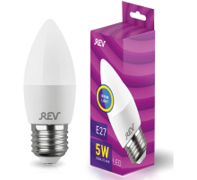 Лампа светодиодная REV C37 Е27 5W 2700K теплый свет свеча 32273 3