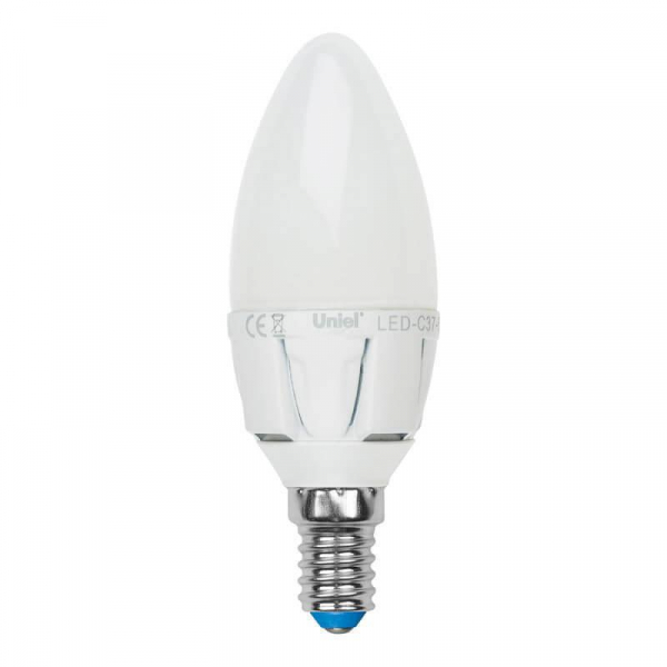 Лампа светодиодная Uniel E14 7W 4000K матовая LED-C37 7W/NW/E14/FR PLP01WH UL-00002411