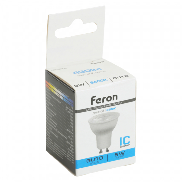 Лампа светодиодная Feron LB-272 MR11 GU10 5W 175-265V 4000K 51219 Лампа светодиодная Feron LB-272 MR11 GU10 5W 175-265V 4000K 51219
