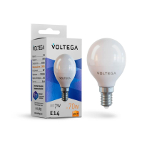 Лампа светодиодная Voltega E14 7W 2800К матовая VG2-G45E14warm7W 7054