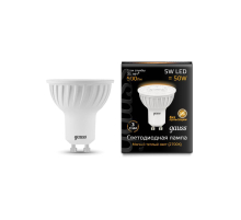 Лампа светодиодная Gauss GU10 5W 3000K матовая 101506105