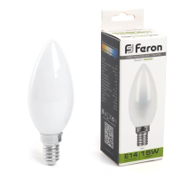 Лампа светодиодная Feron E14 15W 4000K Свеча Матовая 38257