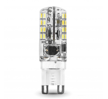 Лампа светодиодная Gauss G9 3W 4100K прозрачная 107709203