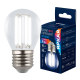 Лампа светодиодная Uniel E27 4W 4000K прозрачная LED-G45-4W/4000K/E27/CL GLY01TR UL-00011941