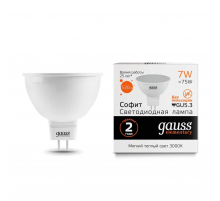 Лампа светодиодная Gauss GU5.3 7W 3000K матовая 13517