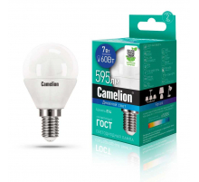 Лампа светодиодная Camelion E14 7W 6500K LED7-G45/865/E14 12646