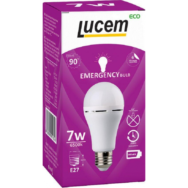 Лампа светодиодная Lucem E27 7W 6500K матовая FLEBL072765L Лампа светодиодная Lucem E27 7W 6500K матовая FLEBL072765L