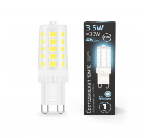 Лампа светодиодная Gauss G9 3,5W 4100К прозрачная 107009205