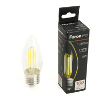 Лампа светодиодная Feron.PRO LB-1208 Свеча E27 1280LM 8W 175-265V 2700K 51241