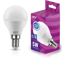 Лампа светодиодная REV G45 Е14 5W 4000K нейтральный белый свет шар 32261 0