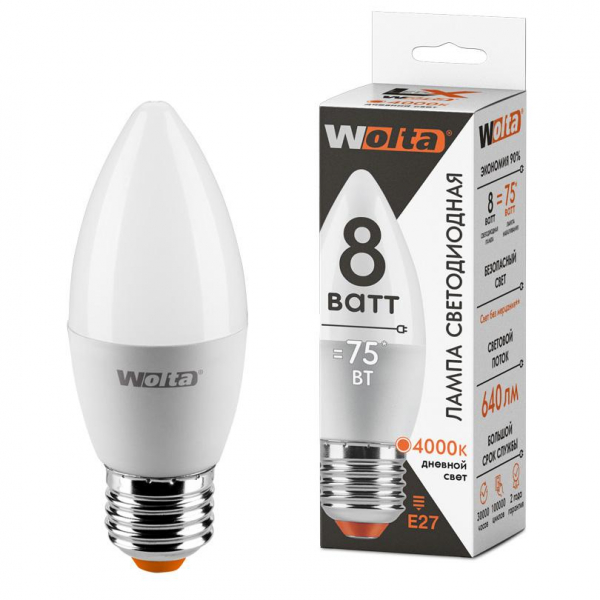 Светодиодная лампа WOLTA 30SC8E27 Светодиодная лампа WOLTA 30SC8E27