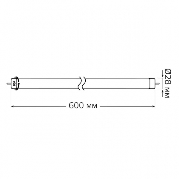 Лампа светодиодная Gauss G13 10W 6500К матовая 93030-R Лампа светодиодная Gauss G13 10W 6500К матовая 93030-R