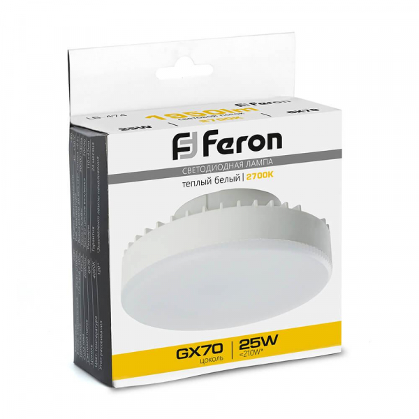 Лампа светодиодная Feron LB-474 GX70 25W 2700K 38268 Лампа светодиодная Feron LB-474 GX70 25W 2700K 38268