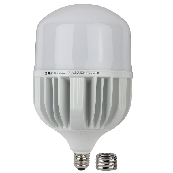 Лампа светодиодная сверхмощная ЭРА E27/E40 150W 6500K матовая LED POWER T160-150W-6500-E27/E40 Б0049106 Лампа светодиодная сверхмощная ЭРА E27/E40 150W 6500K матовая LED POWER T160-150W-6500-E27/E40 Б0049106