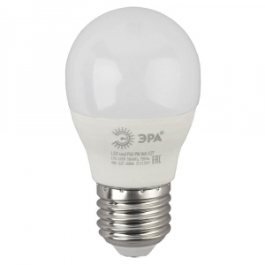 Лампа светодиодная ЭРА E27 9W 6000K матовая LED P45-9W-860-E27 Б0031412