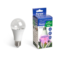 Лампа светодиодная для растений Feron LB-7060 E27 10W красно-синий спектр 38275