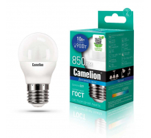 Лампа светодиодная Camelion E27 10W 6500K LED10-G45/865/E27 13570 Лампа светодиодная Camelion E27 10W 6500K LED10-G45/865/E27 13570