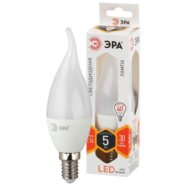 Лампа светодиодная ЭРА E14 5W 2700K матовая LED BXS-5W-827-E14 Б0027967 Лампа светодиодная ЭРА E14 5W 2700K матовая LED BXS-5W-827-E14 Б0027967
