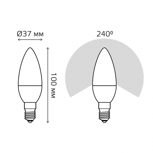 Лампа светодиодная Gauss E14 6W 4100K матовая 33126T Лампа светодиодная Gauss E14 6W 4100K матовая 33126T