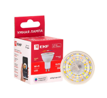 Умная лампа GU10 EKF Connect 5W WIFI RGBW slwf-gu10-rgbw
