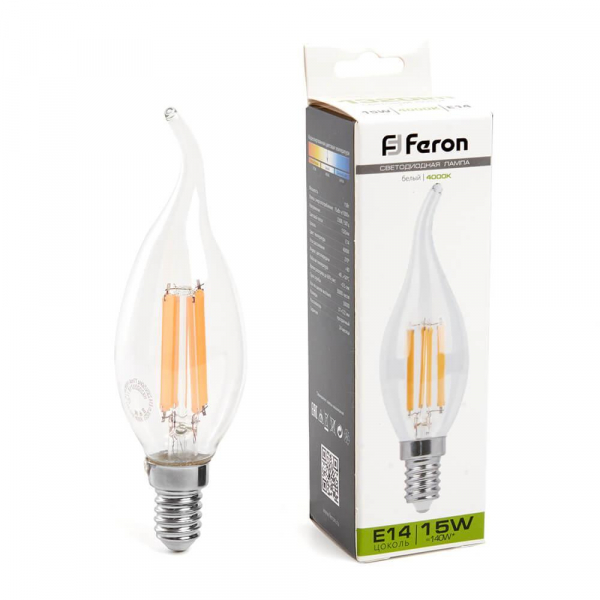 Лампа светодиодная Feron E14 15W 4000K Свеча на ветру Матовая 38263 Лампа светодиодная Feron E14 15W 4000K Свеча на ветру Матовая 38263