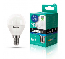 Лампа светодиодная Camelion E14 8W 6500K LED8-G45/865/E14 13371
