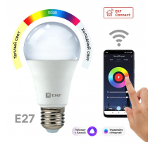 Умная лампа EKF Connect 8W WIFI RGBW E27 slwf-e27-rgbw