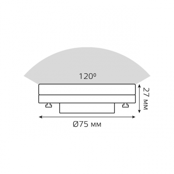 Лампа светодиодная Gauss GX53 8,5W 3000К матовая 20849192 Лампа светодиодная Gauss GX53 8,5W 3000К матовая 20849192