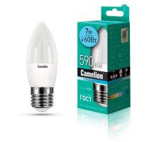 Лампа светодиодная Camelion E27 7W 4500K LED7-C35/845/E27 12078