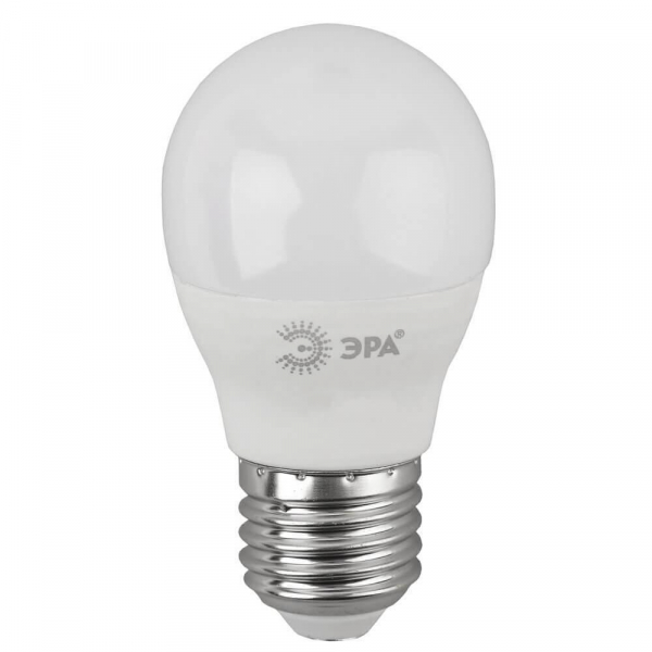 Лампа светодиодная ЭРА E27 7W 6000K матовая LED P45-7W-860-E27 Б0031402